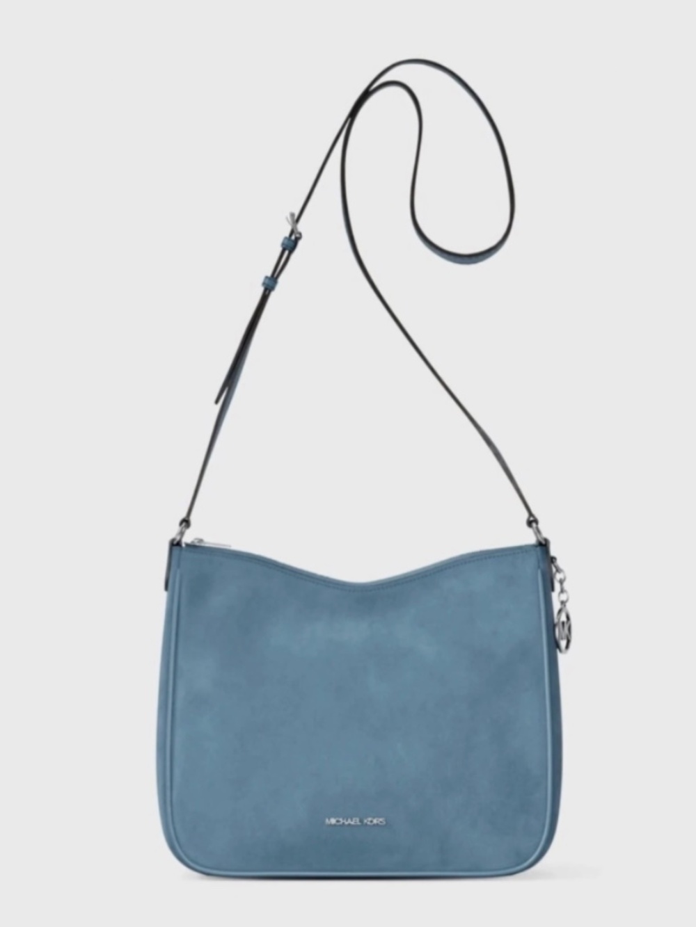 New Michael Kors Nayla Medium Suede Messenger Shoulder Bag